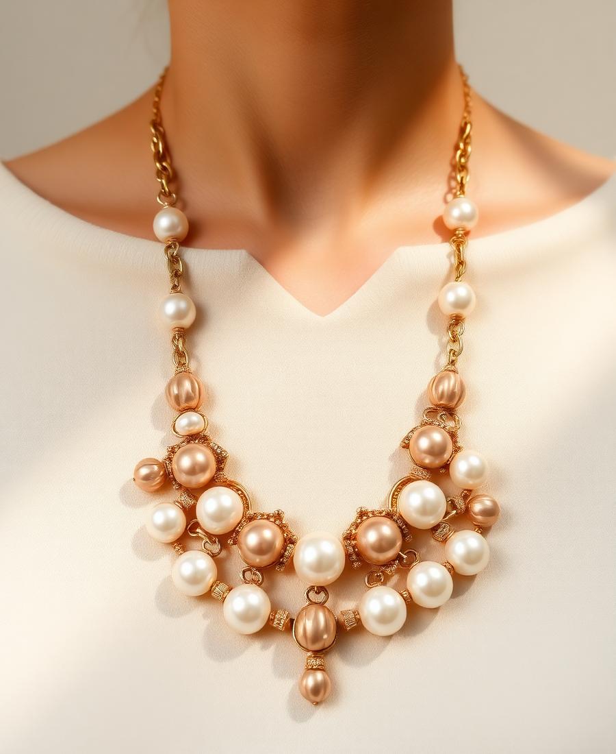 Pearl and Gilt Collar